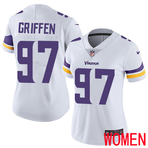 Minnesota Vikings #97 Limited Everson Griffen White Nike NFL Road Women Jersey Vapor Untouchable->women nfl jersey->Women Jersey
